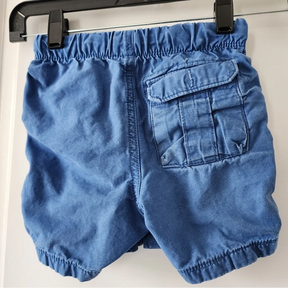 Kid's 2T Blue Shorts Elastic Waist Casual Summer‎ Cargo Playclothes Classic